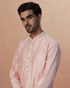 Light Pink Sequins Kurta Pajama image number 0